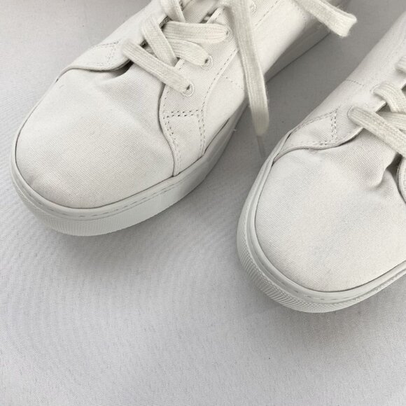 GREATS BROOKLYN WOMEN'S ROYALE TEXTILE WHITE LOW TOP ESPADRILLE - 8 - Picture 7 of 9